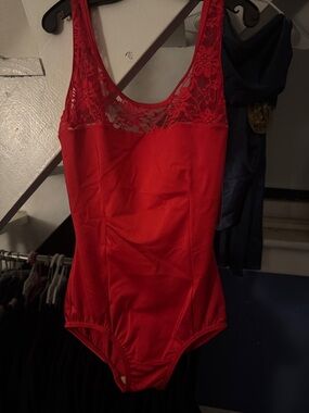 Red Lace leotard